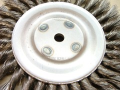 NEW lot of 2 OSBORN made in USA 8″ crimped wire brush wheel 1/2″ bore 0.013 wire