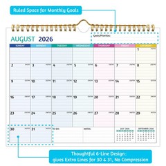 Wall Calendar 2026-2027 – 2 Year 2026-2027, 11 x 8.5 In, Jan 2026 -…