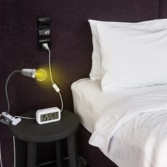 Wrpacttg Aluminum Wire Neck Clip Light Socket 2-Pack Desk Clip Clamp Lamp