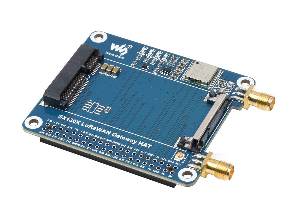 Waveshare SX130x 868M/915M LoRaWAN Gateway Module/HAT for Raspberry Pi