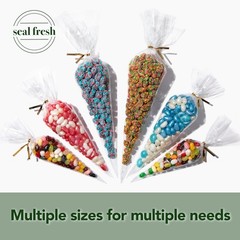 Cone Cellophane Bags with Twist Ties – 7 x 15 Inch (200 Pack) — Clear Cone-Sh…
