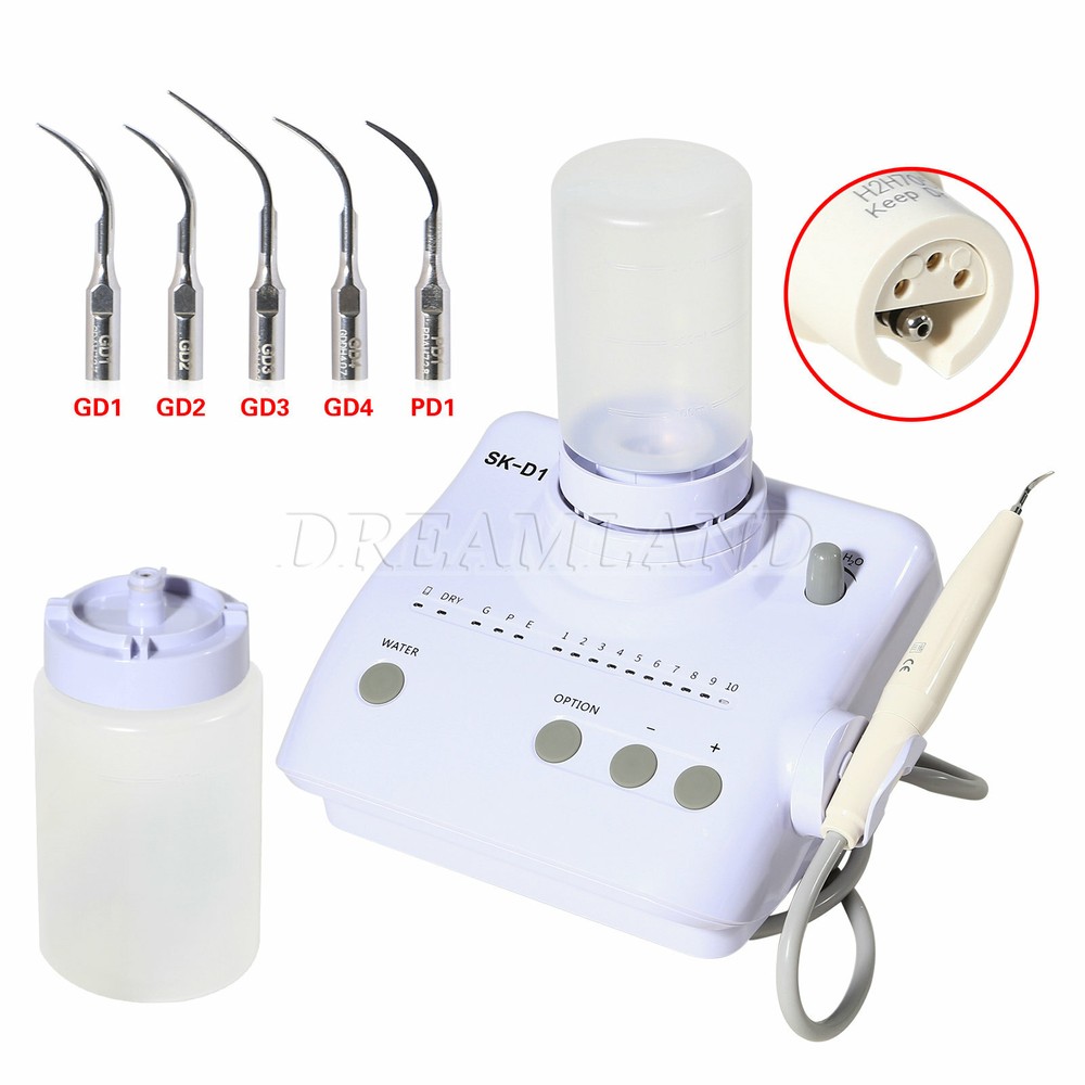 Dental Ultrasonic Scaler fit EMS DTE Woodpecker (LED) Handpiece+Tips+ Bottles