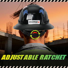 Full Brim Hard Hats Construction OSHA Approved with Clear Visor – Cascos De Cons