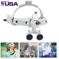 3.5X-R Dental Clinic Medical LED Headlight Headband Binocular Loupes AZDENT
