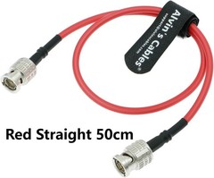 Ultra-Soft 12G SDI Cable BNC to Right Angle 50cm 19in 75 Ohm Shielded Cable