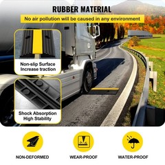 4 Pack of 1-Channel Rubber Cable Protector Ramps Heavy Duty 22046 Lbs Capacity