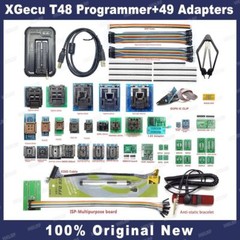 T48 TL866II Plus High speed Universal Programmer+Adapters+Test Clip PIC Bios