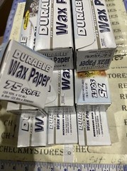 9 PACK Durable Value Waxed Paper / 75-sq. ft. roll / (12”x25yds) Each, Made USA