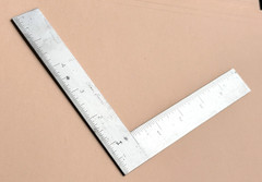 Brown & Sharpe Mfg. Co. No. 547 6 x 5 Inch Thin Steel Square. Made in the USA.