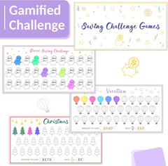 Budget Binder with Money Saving Challenge, Money Saving Binder with Cash Envelop