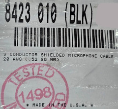 Belden 8423 20/3C ETP Copper Low Impedance Shielded Audio Microphone Cable /10ft