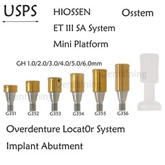 US Dental Attachment Locator Abutments Fits Hiossen ET II/III SA Fixture Mini