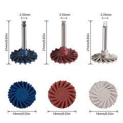 Dental Composite Polishing Diamond RA Disc 14mm Wheels Coarse Medium Fine OR