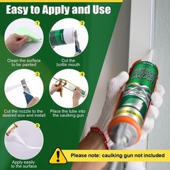2 Pack 10.1oz Clear Silicone Caulk, 100% Waterproof Sealant for Home, RV | 10…