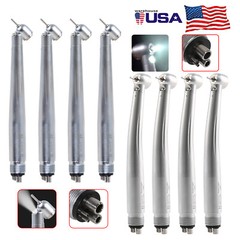 1-10* Fit Dental 45° Angle/Big Head Light E-generator Fiber Optic Handpiece