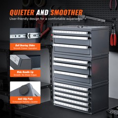 VEVOR Drill Bit Dispenser Organizer Cabinet Three-Drawer for 1/16in to 1/2in