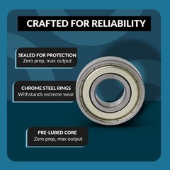 (10) 6000-ZZ Premium Metal Shield Ball Bearing C3 EMQ, 10x26x8, 6000 ZZ 6000z