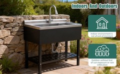 Utility Sink huge DOG washing station 40” Balck Commercial Watersink