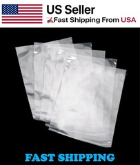 5″ x 7″ Clear Poly Bags 1.5-Mil Lay Flat Open Top Plastic Packaging Packing