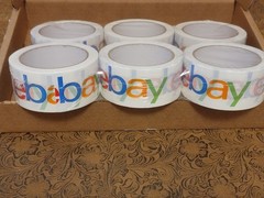6 Roll Genuine Official EBAY Packaging Tape Color Logo 2” x 75” Yard त