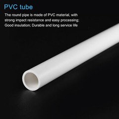 16mm ID 20mm OD 0.35m PVC Rigid Tube Round Pipe Hardware Tubing for Crafts