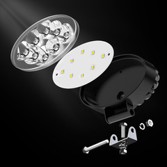 Spot LED work Lamp Assembly Fit CAT Skid loader 289D3 277D 289D 226D 262D3 239D