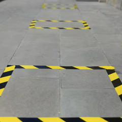 JVCC Hazard Duct Tape: 1 in. x 60 yds. (Black with Yellow stripes)