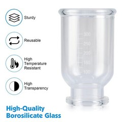 1000mL Lab Vacuum Filtration Distillation Apparatus, Glass Suction Filtering Kit