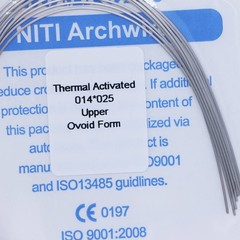 50×Dental Orthodontic Niti Thermal Activated Rectangular Arch Wires 14×25 Upper
