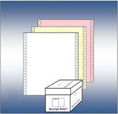 9.5″x 11″ Blank Computer Paper – L&R Perf – 3 part – White Canary Pink 1200 ctn