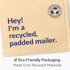 #2 Recycled Padded Bubble Mailers 8.5×11 Self Seal Eco Friendly 100 250 500