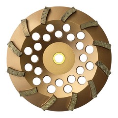 7″ Concrete Grinding Cup Wheels 12 Diamond Abrasive Seg 7/8″-5/8″ Arbor