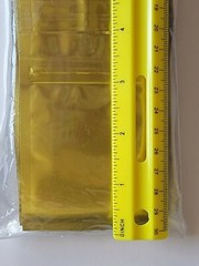 100 Durable Double-Sided Metallic Foil Flat Style Zip Locking Closure Bag 3″x4″