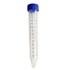 Case of 500 (10 Packs of 50) 15ml Plastic Centrifuge tubes