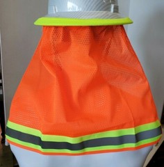 2 PC. FX SAFETY HARD HAT NECK SHIELD HELMET SUN SHADE HI VIS REFLECTIVE STRIPE