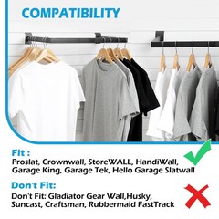 Slatwall U-Shaped Rectangular Tubing Hangrail – 24″x12″, Slatwall Accessories…