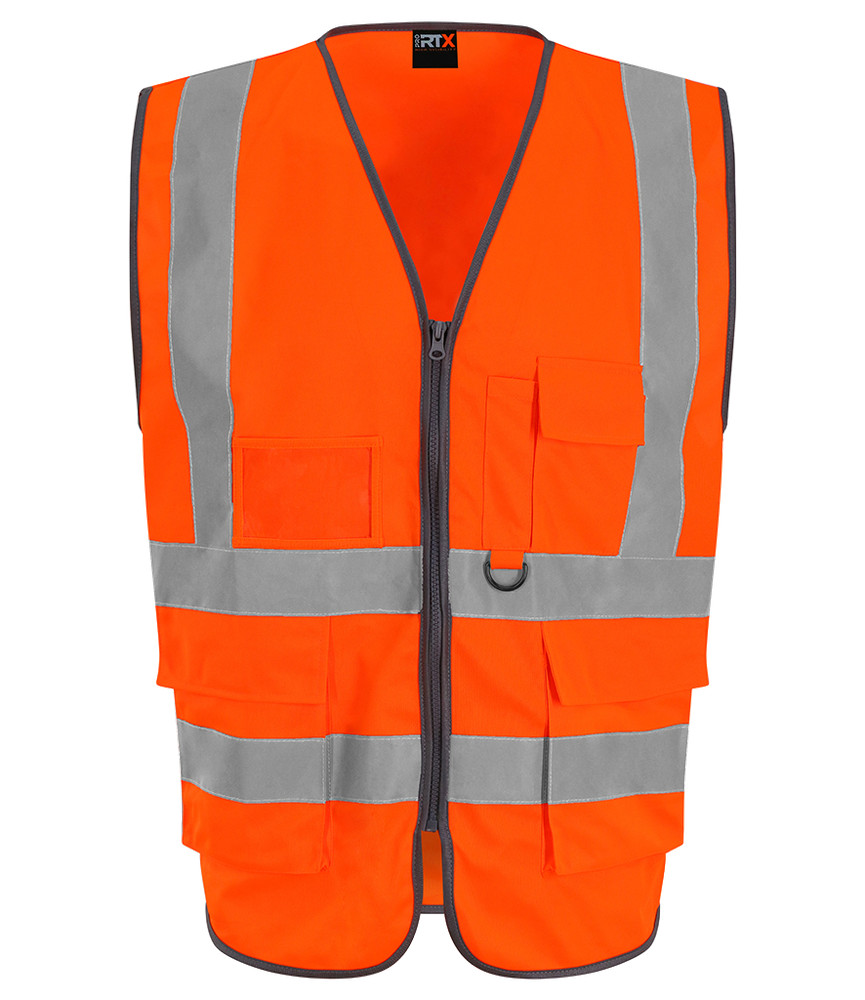 Pro RTX High Visibility Hi-Viz Executive Sleeveless Waistcoat Vest S to 5XL