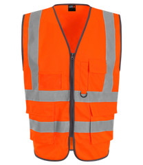Pro RTX High Visibility Hi-Viz Executive Sleeveless Waistcoat Vest S to 5XL
