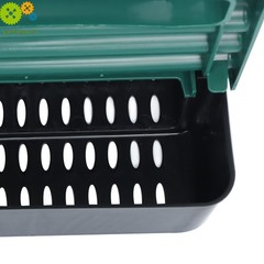 4 Hole Green Chicken Nesting Box Hen Laying Nest Box Coop Rollout Egg Collection