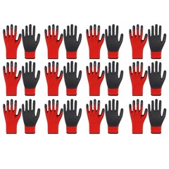 Rubberized Work Gloves Nonslip Surfaces Reinforced for Mechanics Construction