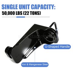 Pair Heavy Duty Shipping Container Jack Lug Leveler U-Shaped Handle 50000LBS