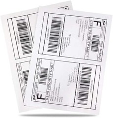 500 – 8.5″ x 5.5″ Half A4 Sheet Shipping Labels Blank Self Adhesive 2 Per Sheet