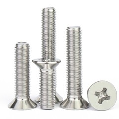 M3 M4 M5 Phillips Machine Screws Countersunk Flat Head Bolts A2 Stainless Steel