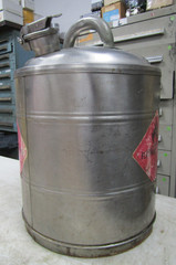 💥UNBRANDED 11-1/2″ WIDE STAINLESS STEEL SAFETY CAN FOR 2.5 / 5 GALLON W/ FAUCET
