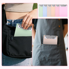 6 PCS Mini Clipboard Acrylic Small Clipboards 5X7 | A6 Letter Size Pocket Clip B