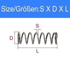 Spring Steel Compression Spring Pressure Coil Spring 0.5mm Wire OD 3-10mm DIY