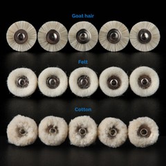 AZDENT Dental Polishing RA Brushes Wheel Goat Hair/Felt/Cotton for Contra Angle