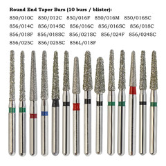 Multi-Use Diamond Burs Round End Taper Football Ball Round Friction Grip FG 856