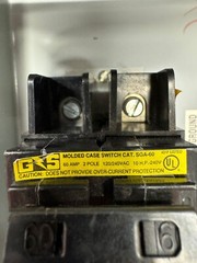 General Switch RNA60 Enclosed Molded Case Switch, 60A, 120/240V, SGA-60 Breaker