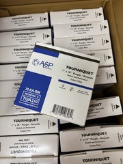 Case of 500 ASP TQA210 1″x18″ Disposable Smooth Purple Latex Free Tourniquets
